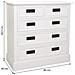 Cassettiera In Legno Bianco 80x40x80,5h - Foto miniatura 4