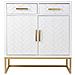 Credenza Con 2 Cassetti E 2 Ante In Legno E Metallo Bianco 80x39,5x89 - Foto miniatura 2