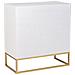 Credenza Con 2 Cassetti E 2 Ante In Legno E Metallo Bianco 80x39,5x89 - Foto miniatura 4