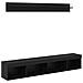 Set di Mobiletto da TV a Parete con led 5 pcs Rovere Nero - Foto miniatura 1