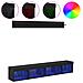 Set di Mobiletto da TV a Parete con led 5 pcs Rovere Nero - Foto miniatura 4