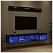 Set di Mobiletto da TV a Parete con led 5 pcs Rovere Nero - Foto miniatura 5