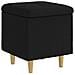 Pouf contenitore con cuscino Nero 40 x 40 x 45 cm Tessuto - Foto miniatura 1