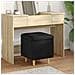 Pouf contenitore con cuscino Nero 40 x 40 x 45 cm Tessuto - Foto miniatura 2