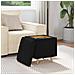 Pouf contenitore con cuscino Nero 40 x 40 x 45 cm Tessuto - Foto miniatura 4