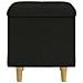 Pouf contenitore con cuscino Nero 40 x 40 x 45 cm Tessuto - Foto miniatura 5