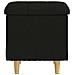 Pouf contenitore con cuscino Nero 40 x 40 x 45 cm Tessuto - Foto miniatura 6