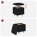 Pouf contenitore con cuscino Nero 40 x 40 x 45 cm Tessuto - Foto miniatura 9