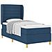 Letto a molle con materasso Blu 190 x 90 cm Tessuto - Foto miniatura 1