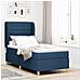 Letto a molle con materasso Blu 190 x 90 cm Tessuto - Foto miniatura 2