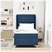 Letto a molle con materasso Blu 190 x 90 cm Tessuto - Foto miniatura 3