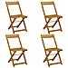 Sedie da giardino pieghevoli 4 pcs Naturale 40 x 53 x 80 cm - Foto miniatura 1
