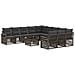 Set Divano da Giardino 12 pcs Grigio polyrattan - Foto miniatura 1