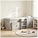 Struttura Letto Loft con Mobile con porta 3 pz Grigio Cemento - Foto miniatura 2
