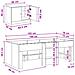 Struttura Letto Loft con Mobile con porta 3 pz Grigio Cemento - Foto miniatura 7