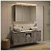Set di Armadi da Bagno 4 pcs Grigio Cemento 100 x 14,5 x 70 cm - Foto miniatura 4