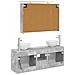 Set di Armadi da Bagno 4 pcs Grigio Cemento 100 x 14,5 x 70 cm - Foto miniatura 8