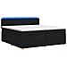 Letto box spring con materasso Nero 200 x 200 cm Tessuto - Foto miniatura 1