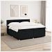 Letto box spring con materasso Nero 200 x 200 cm Tessuto - Foto miniatura 2