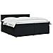 Letto box spring con materasso Nero 200 x 200 cm Tessuto - Foto miniatura 3