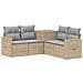 Set di divani 5 pz Beige e Grigio Chiaro - Foto miniatura 1