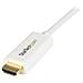 Cavo convertitore adattatore DisplayPort a HDMI con cavo integrato - mDP a HDMI da 2m - 4K bianco - Foto miniatura 3