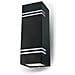 Lampada Da Muro Applique 2 X Gu10 Nero Esterno Ip44 Vt-7662 7512 - Foto miniatura 1