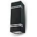 Lampada Da Muro Applique 2 X Gu10 Nero Esterno Ip44 Vt-7662 7512 - Foto miniatura 5