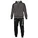 Tuta King Completo Di Giacca Con Zip Manica Lunga Con Cappuccio E Pantalone Colore Grigio Scuro / nero Taglia L - Foto miniatura 1
