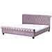 Letto Matrimoniale In Velluto Rosa In Stile Chesterfield 180x200cm Avallon - Foto miniatura 1