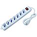 IUPS-PCP-7L3 - Multipresa 7 Posti Italiana Bipasso / Schuko Cavo 3m - Foto miniatura 1