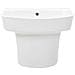 Lavabo A Parete In Ceramica Bianco 500x450x410 Mm - Foto miniatura 3