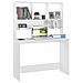 Scrivania Mensole Bianco Lucido 110x45x157 cm Legno Multistrato - Foto miniatura 3