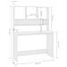Scrivania Mensole Bianco Lucido 110x45x157 cm Legno Multistrato - Foto miniatura 6
