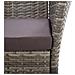 Sedie Da Giardino 2 Pz Con Cuscini In Polyrattan Grigio - Foto miniatura 6