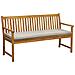 Panca Da Giardino In Legno Di Acacia Con Cuscino Beige 160 Cm Vivara - Foto miniatura 3
