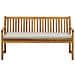 Panca Da Giardino In Legno Di Acacia Con Cuscino Beige 160 Cm Vivara - Foto miniatura 1