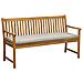 Panca Da Giardino In Legno Di Acacia Con Cuscino Beige 160 Cm Vivara - Foto miniatura 6