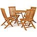 Set da Pranzo da Giardino 5 pz in Legno Massello di Teak - Foto miniatura 1