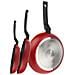 Nela Rouge Set Di 2 Padelle Induzione 20-24-28 Cm, Alluminio 3 Mm, Antiaderente Senza Pfoa Rosso - Foto miniatura 2