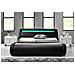 Seattle Struttura Letto In Similpelle Nera Con Led 160x200 Cm - Foto miniatura 2