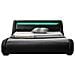 Seattle Struttura Letto In Similpelle Nera Con Led 160x200 Cm - Foto miniatura 3