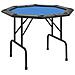 Tavolo Da Poker Pieghevole 8 Giocatori Blu 108x108x75 Cm - Foto miniatura 2
