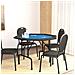 Tavolo Da Poker Pieghevole 8 Giocatori Blu 108x108x75 Cm - Foto miniatura 1