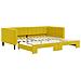 Divano Letto Con Letto Estraibile Giallo 100x200 Cm In Velluto - Foto miniatura 2