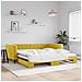 Divano Letto Con Letto Estraibile Giallo 100x200 Cm In Velluto - Foto miniatura 1