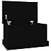 Contenitore Portaoggetti Nero 50x30x28 Cm Legno Multistrato - Foto miniatura 2