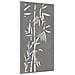 Decorazione Muro Da Giardino 105x55 Cm Bambù In Acciaio Corten - Foto miniatura 3