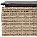 Sgabello Giardino Con Cuscino Beige 55x55x37 Cm In Polyrattan - Foto miniatura 2