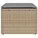 Sgabello Giardino Con Cuscino Beige 55x55x37 Cm In Polyrattan - Foto miniatura 4